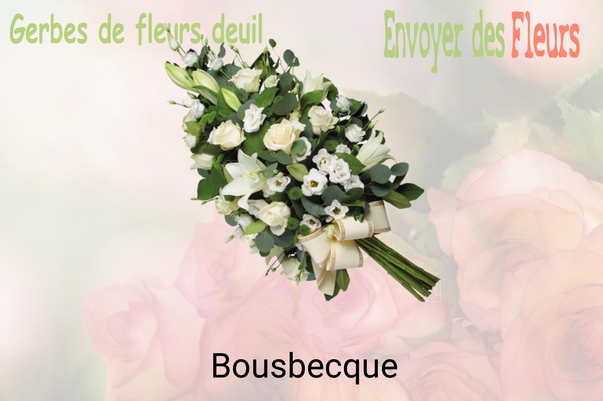 Gerbe de fleurs de deuil livrée à Bousbecque
